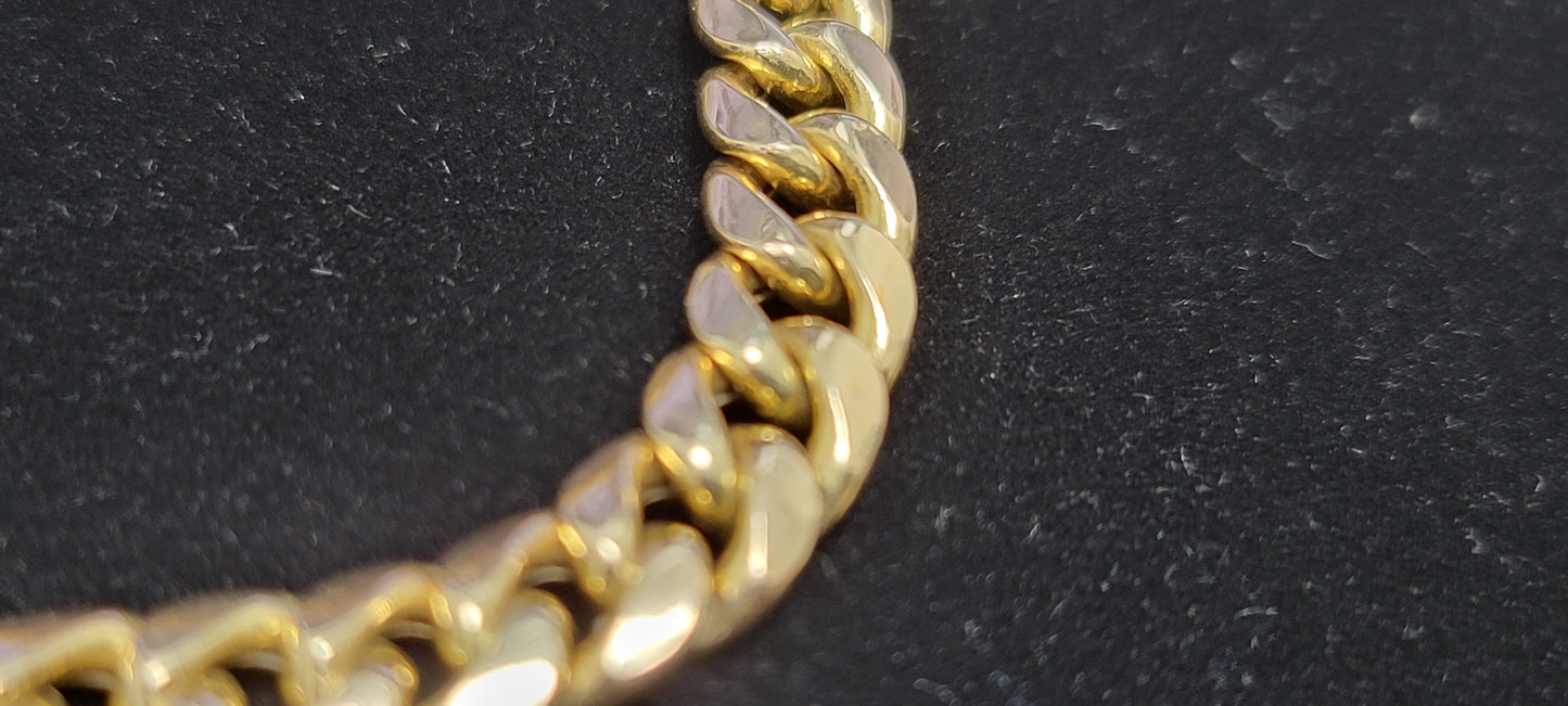 10K Yellow Gold 28" Cuban Link Necklace