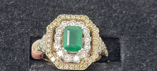 LeVian Women's Diamond and Emerald 14K Gold Ring